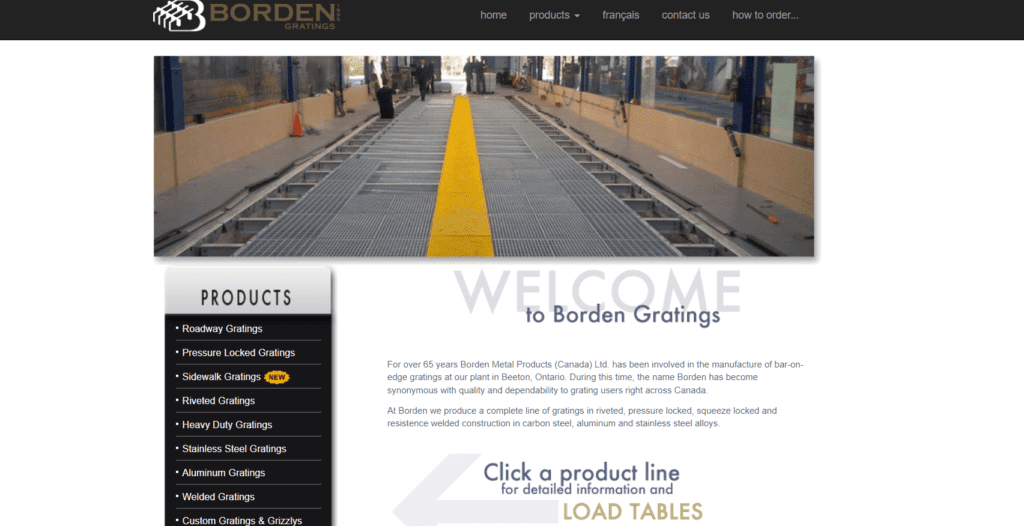 Top 10 Steel Grating Manufacturers in Canada：Borden Metal Products (Canada) Ltd.