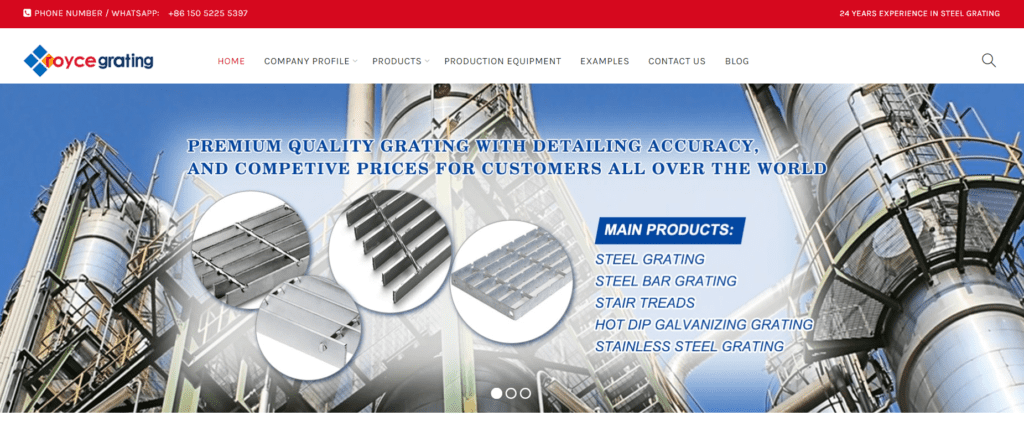 Top 10 Steel Grating Manufacturers in Canada：Royce Grating Ltd.