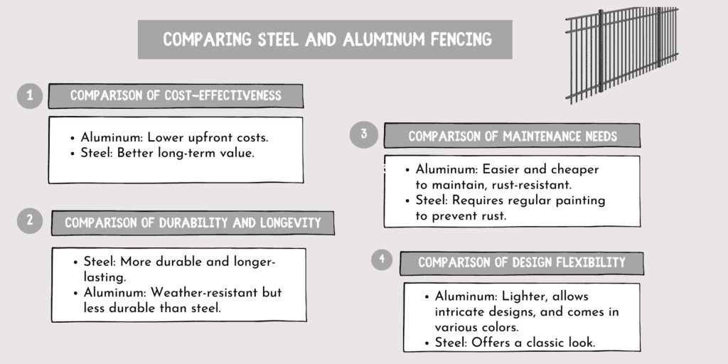 Choosing Wisely: Steel vs. Aluminum Tubular Fencing-3