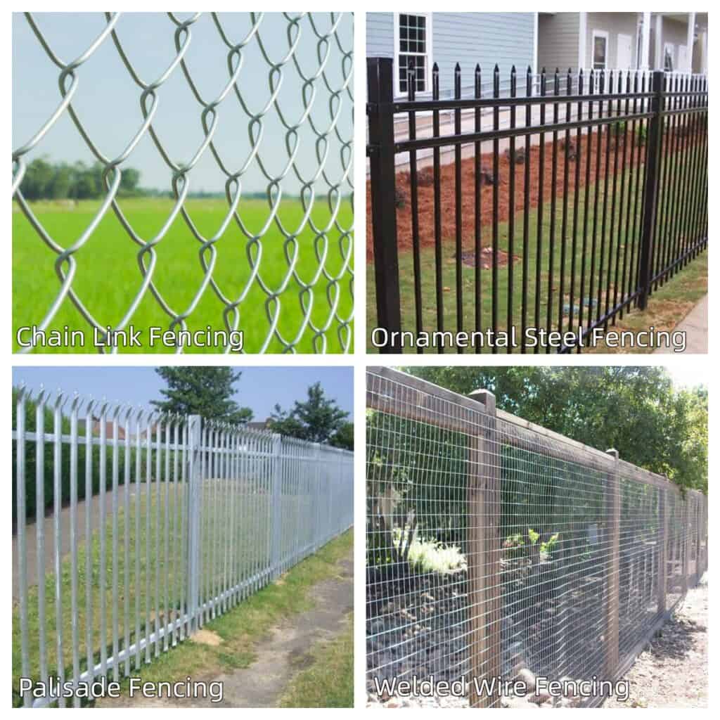 types of steel fencing