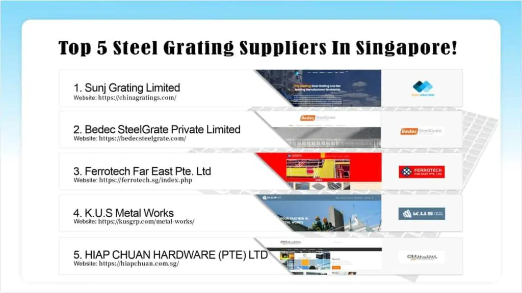 Top 5 Steel Grating Suppliers In Singapore